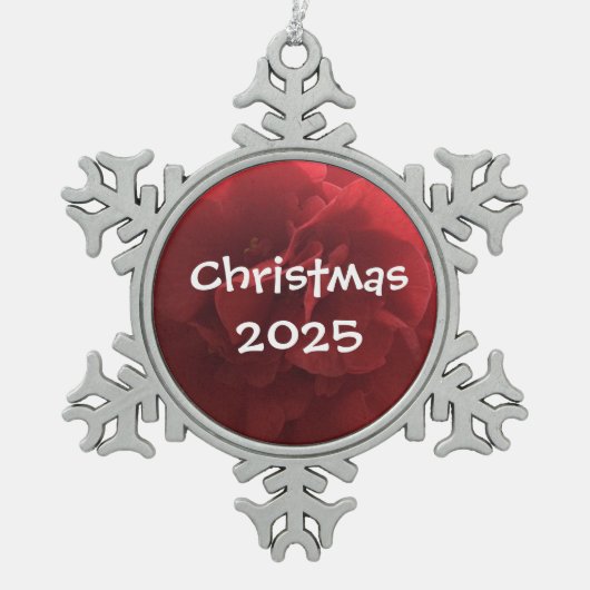 2024 Christmas tree decoration by dalDesignNZ Tin Sneeuwvlok Ornament (Voorkant)