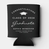 2024 Classic Zwart Wit Afstuderen Koelbox Blikjeskoeler (Achterkant)