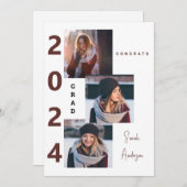 2024 Collage Foto Bourgondië Afstudeerder Aankondi Kaart (Voorkant / Achterkant)