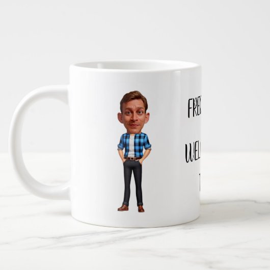 2024 Corporate Nieuwe Gezichten Aangepaste Karikat Grote Koffiekop (Links)