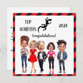 2024 Corporate Top Achievers Aangepaste karikature Feestdagenkaart (Voorkant / Achterkant)