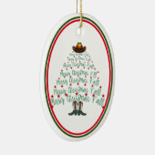 2024 Cowboy Kerstboom gast Keramisch Ornament (Rechts)
