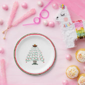 2024 Cowboy Kerstboom gast Papieren Bordje (Feest)