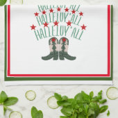 2024 Cowboy Kerstboom gast Theedoek (Gevouwen)