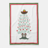 2024 Cowboy Kerstboom gast Theedoek (Verticaal)