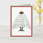 2024 Cowboy Kerstboom Kaart (Gele Bloem)