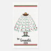 2024 Cowboy Kerstboom Servet (Voorkant)