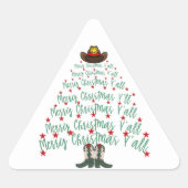 2024 Cowboy Kerstboom Sticker (Voorkant)