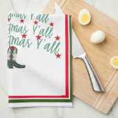 2024 Cowboy Kerstboom Theedoek (Quarter Fold)