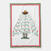 2024 Cowboy Kerstboom Theedoek (Verticaal)