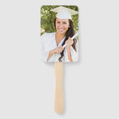 2024 Custom Foto Zwart Wit Afstuderen Handwaaier (Achterkant)