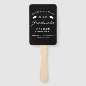 2024 Custom Foto Zwart Wit Afstuderen Handwaaier (Voorkant)