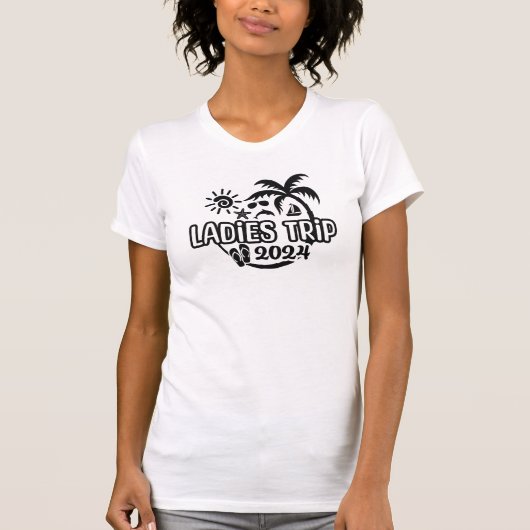 2024 Dames Trip Vakantie of Trip Design T-shirt (Voorkant)