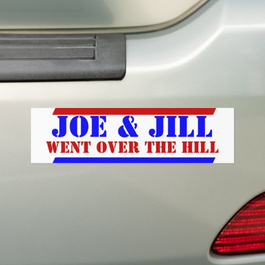 2024 De BIDENS Joe & Jill Went Over The Hill Bumpersticker (Op auto)