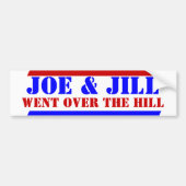 2024 De BIDENS Joe & Jill Went Over The Hill Bumpersticker (Voorkant)