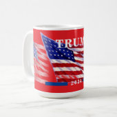 2024 Donald Trump Amerikaanse vlag Koffiemok (Voorkant links)