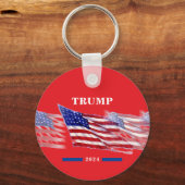 2024 Donald Trump Amerikaanse vlag Sleutelhanger (Achterkant)