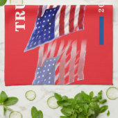 2024 Donald Trump Amerikaanse vlag Theedoek (Gevouwen)