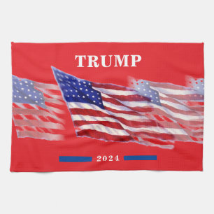 2024 Donald Trump Amerikaanse vlag Theedoek