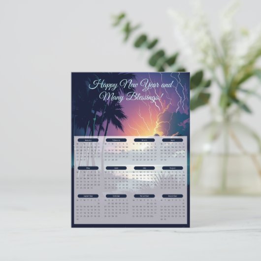 2024 Donder & Bliksem Kalender Briefkaart (Staand voorkant)