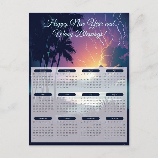 2024 Donder & Bliksem Kalender Briefkaart (Voorkant)