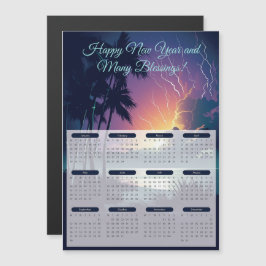 2024 Donder & Lightning Kalender Magnetische Kaart