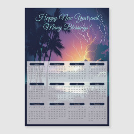2024 Donder & Lightning Kalender Magnetische Kaart