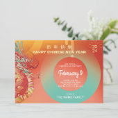 2024 Drakenfeest van het Chinese Maanneujair Kaart (Staand voorkant)