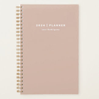 2024 Dusty Pink Weekly Maandelijks Niet Gedateerde Planner