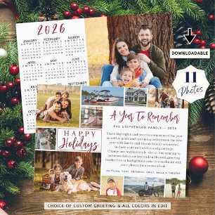 2024 Een jaar om te onthouden 11 Foto 2025 Kalende Feestdagenkaart