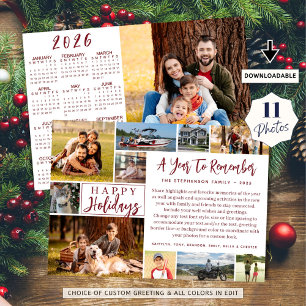 2024 Een jaar om te onthouden 11 Foto 2025 Kalende Feestdagenkaart