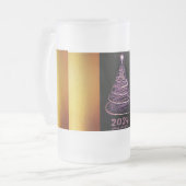 "2024: Een jaar om te onthouden - Gedrukte Mok" Matglas Bierpul (Voorkant links)