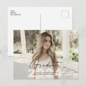 2024 Eenvoudig Afstudeerder Foto Briefkaart (Voorkant / Achterkant)