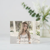 2024 Eenvoudig Afstudeerder Foto Briefkaart (Staand voorkant)