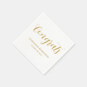 2024 Eenvoudig modern gouden script Afstuderen Servet (Hoek)