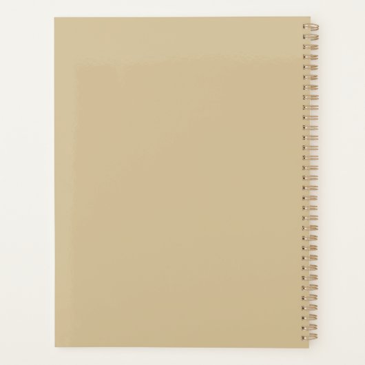 2024 Eenvoudig Monogram Initiaal Naam Witte Planne Planner (Achterkant)