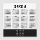 2024 - Eenvoudige volledige jaarkalender (Voorkant)