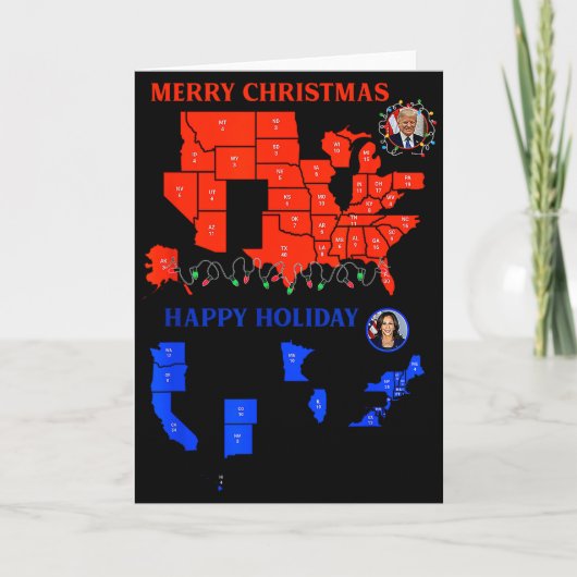 2024 Electorale Kaart Prettig Kerstfeest Trump Gro (Voorkant)