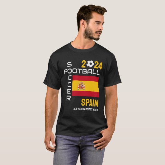 2024 ELK JAAR SPANJE ESPAÑA Voetbal Football Custo T-shirt (Voorkant volledig)