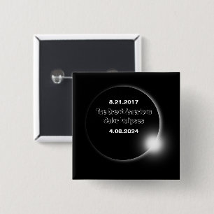 2024 en 2017 dubbelwandige zonnecrisis vierkante button 5,1 cm