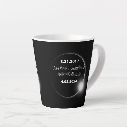 2024 en 2017 dubbelzijdige zonnepanelen latte mok (Rechterhoek)