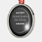 2024 en 2017 dubbelzijdige zonnepanelen metalen ornament (Links)