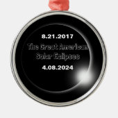 2024 en 2017 dubbelzijdige zonnepanelen metalen ornament (Voorkant)