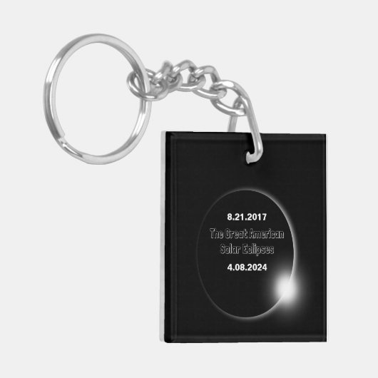 2024 en 2017 dubbelzijdige zonnepanelen sleutelhanger (Voorkant Links)
