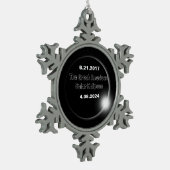 2024 en 2017 dubbelzijdige zonnepanelen tin sneeuwvlok ornament (Links)