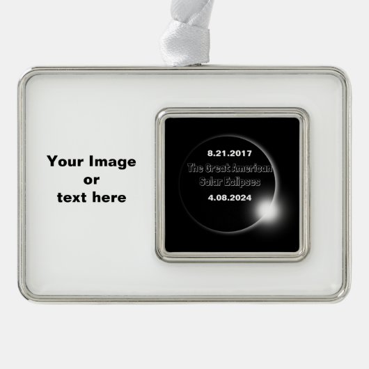 2024 en 2017 dubbelzijdige zonnepanelen verzilverd omlijst ornament (Voorkant)