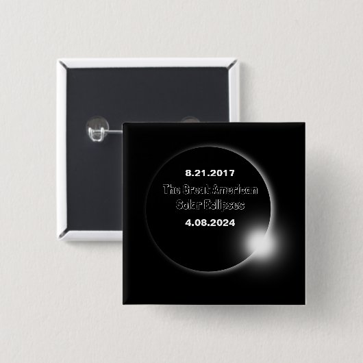 2024 en 2017 dubbelzijdige zonnepanelen vierkante button 5,1 cm (Voorkant /achterkant)