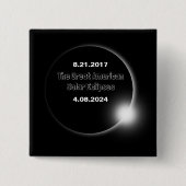 2024 en 2017 dubbelzijdige zonnepanelen vierkante button 5,1 cm (Voorkant)