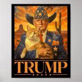 2024 en Cat Western Cowboy Patriotic 4 juli Poster (Voorkant)