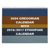 2024 Ethiopische muur kalender Converter (Hoes)